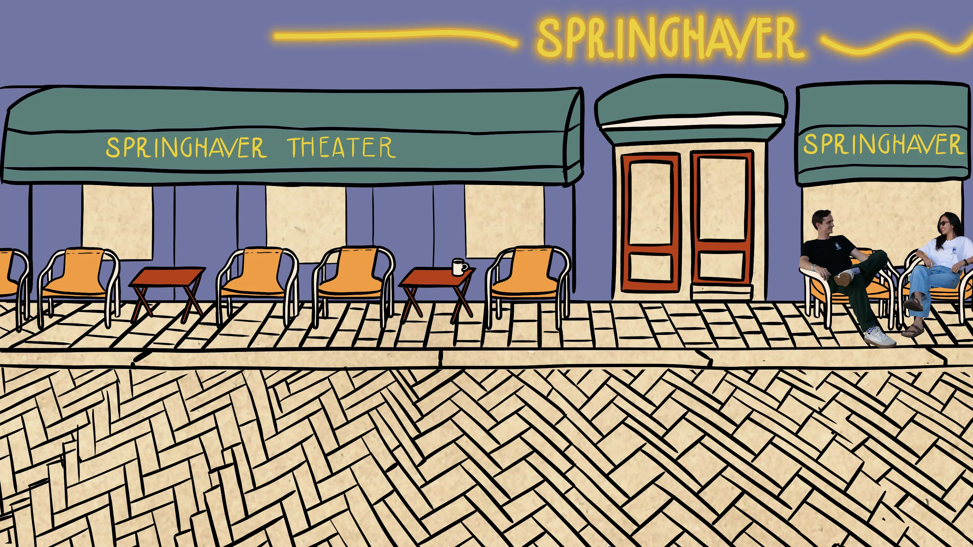 The terrace of the Springhaver theater in Utrecht.
